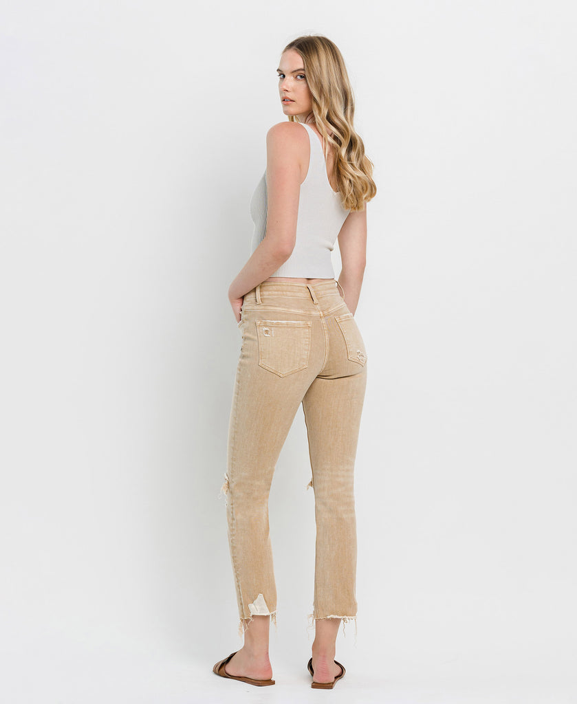 Back product images of Lark - High Rise Ankle Slim Straight Jeans
