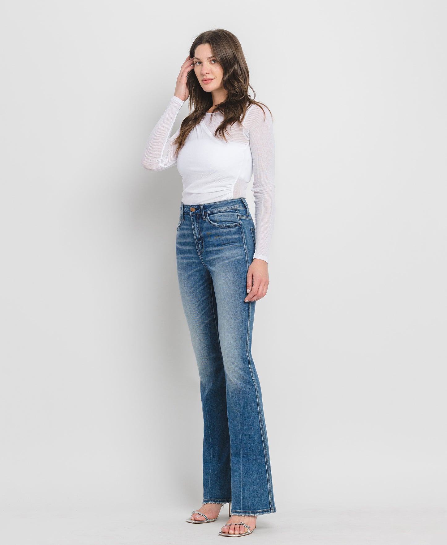 Left 45 degrees product image of Err Free - High Rise Bootcut Flare Jeans