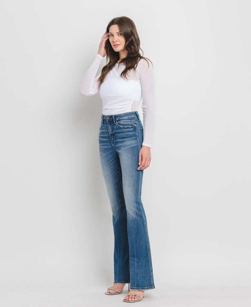 Left 45 degrees product image of Err Free - High Rise Bootcut Flare Jeans
