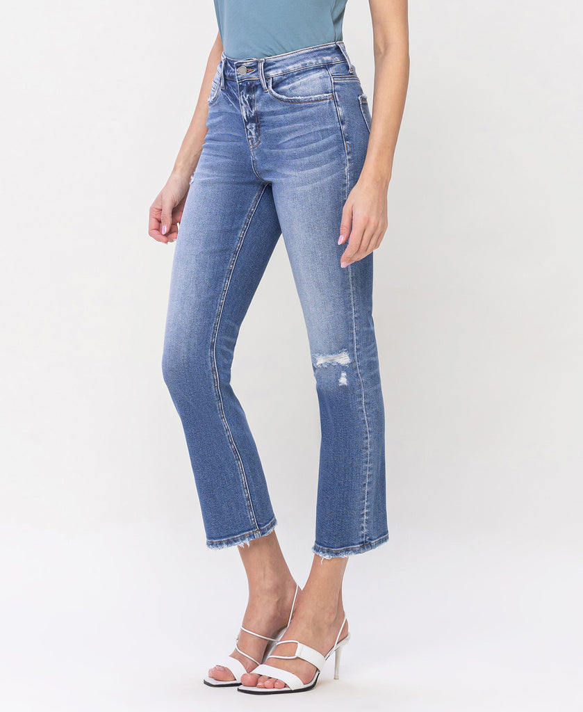 Left 45 degrees product image of Excellant - High Rise Slim Straight Jeans
