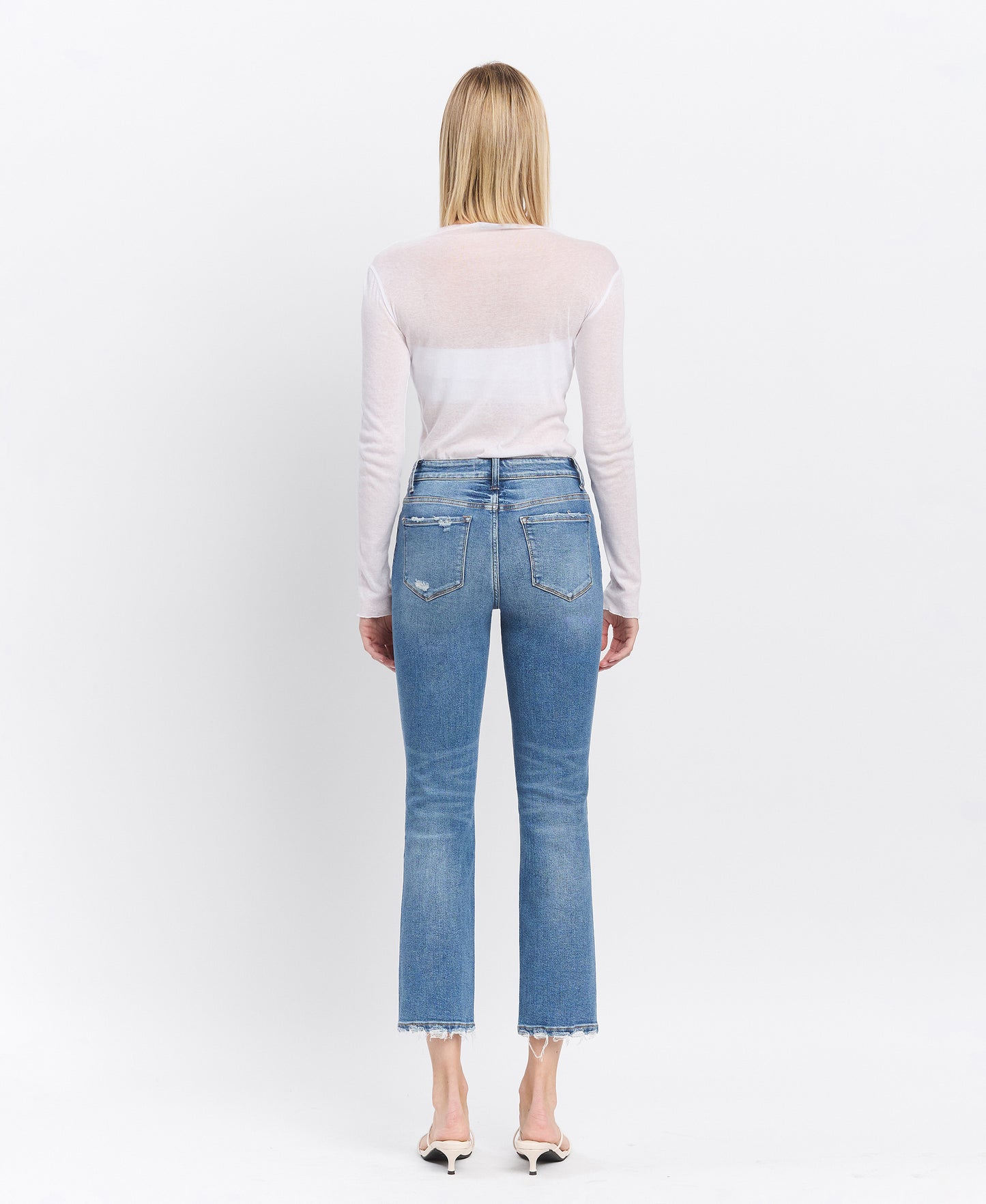 Back product images of Excellant - High Rise Slim Straight Jeans