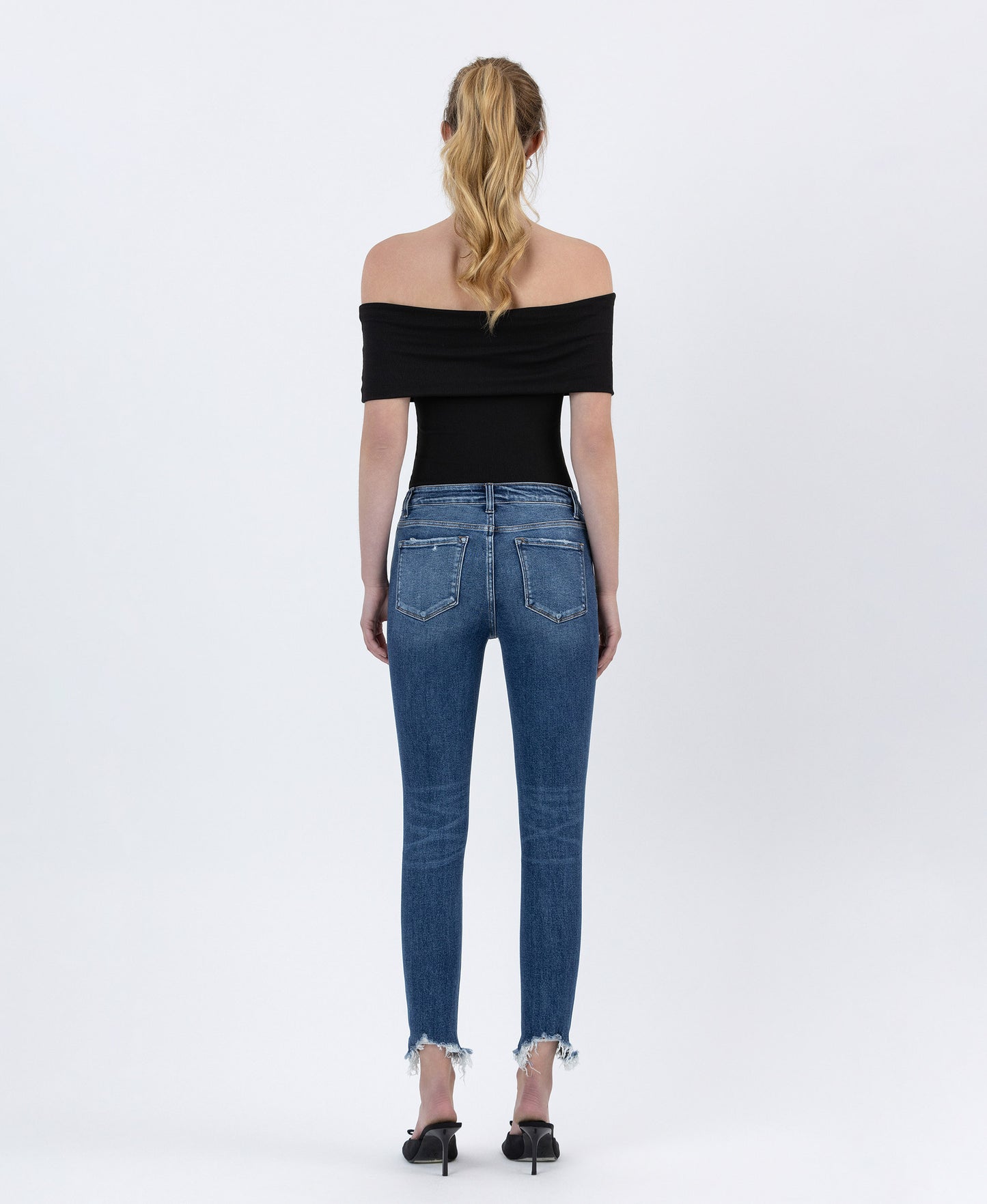 Back product images of Counter Attack - High Rise Crop Skinny Jeans