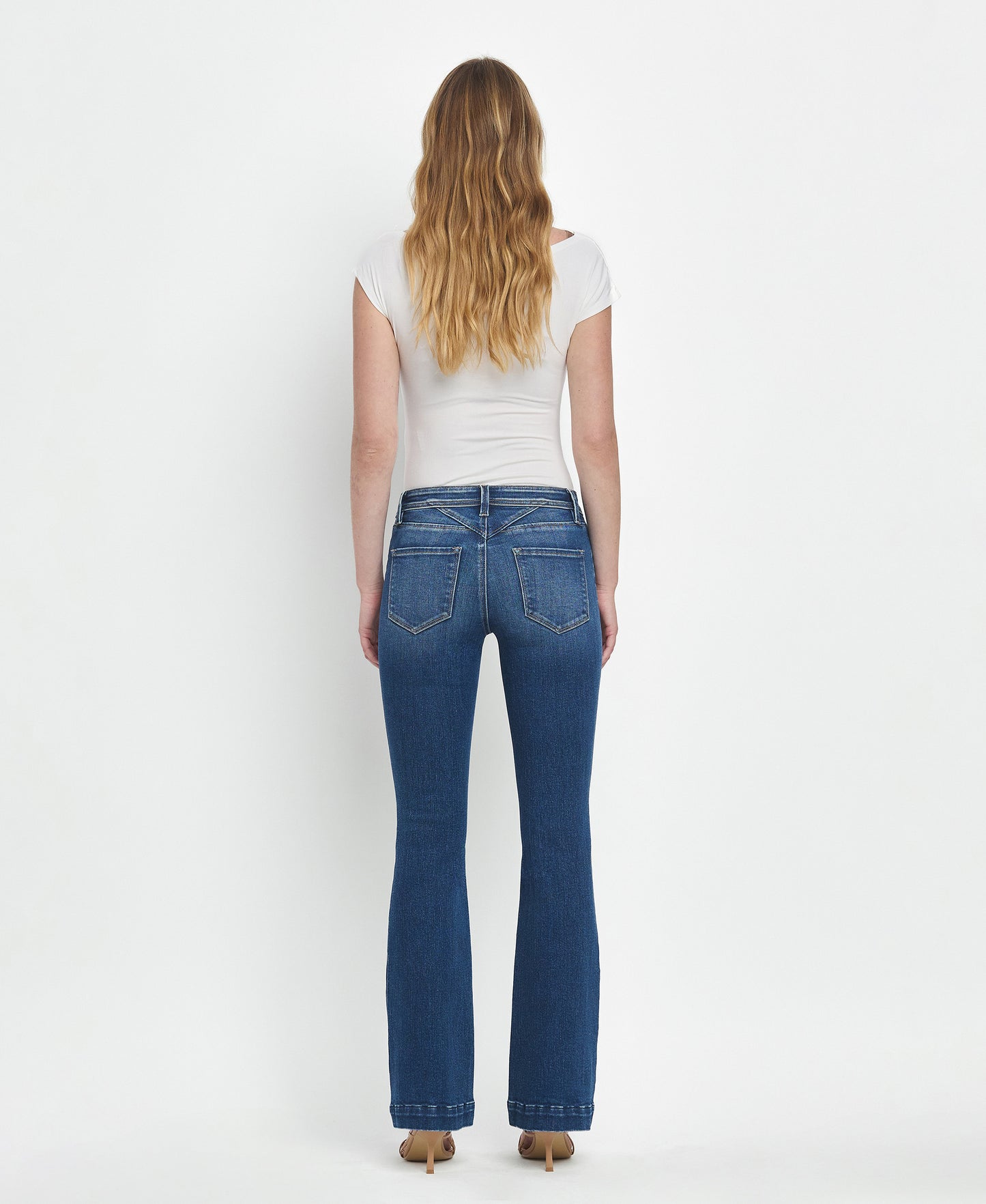 Back product images of Awesomely - Low Rise Back Yoke Bootcut Jeans