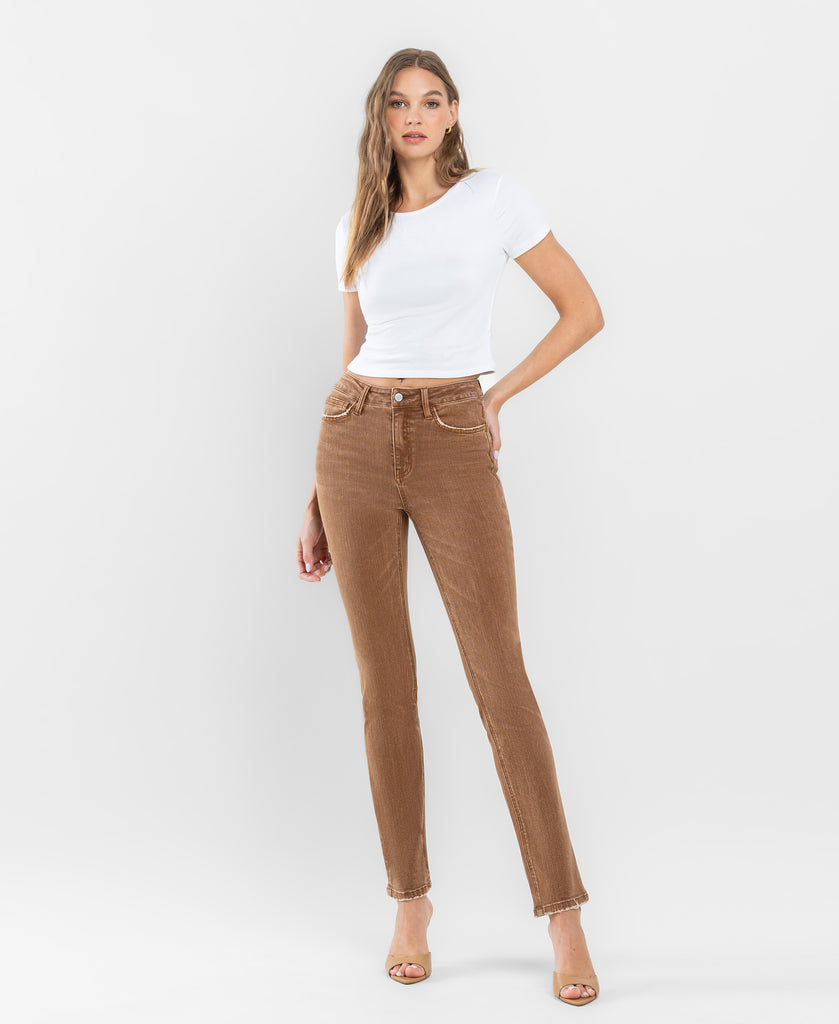 Front product images of Toffee - High Rise Slim Straight Jeans