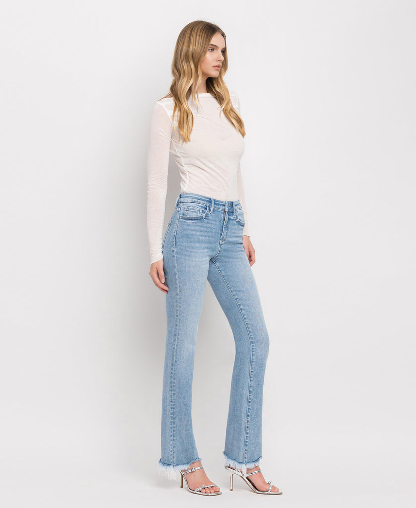 Right 45 degrees product image of Blue Flame - High Rise Mini Bootcut Jeans