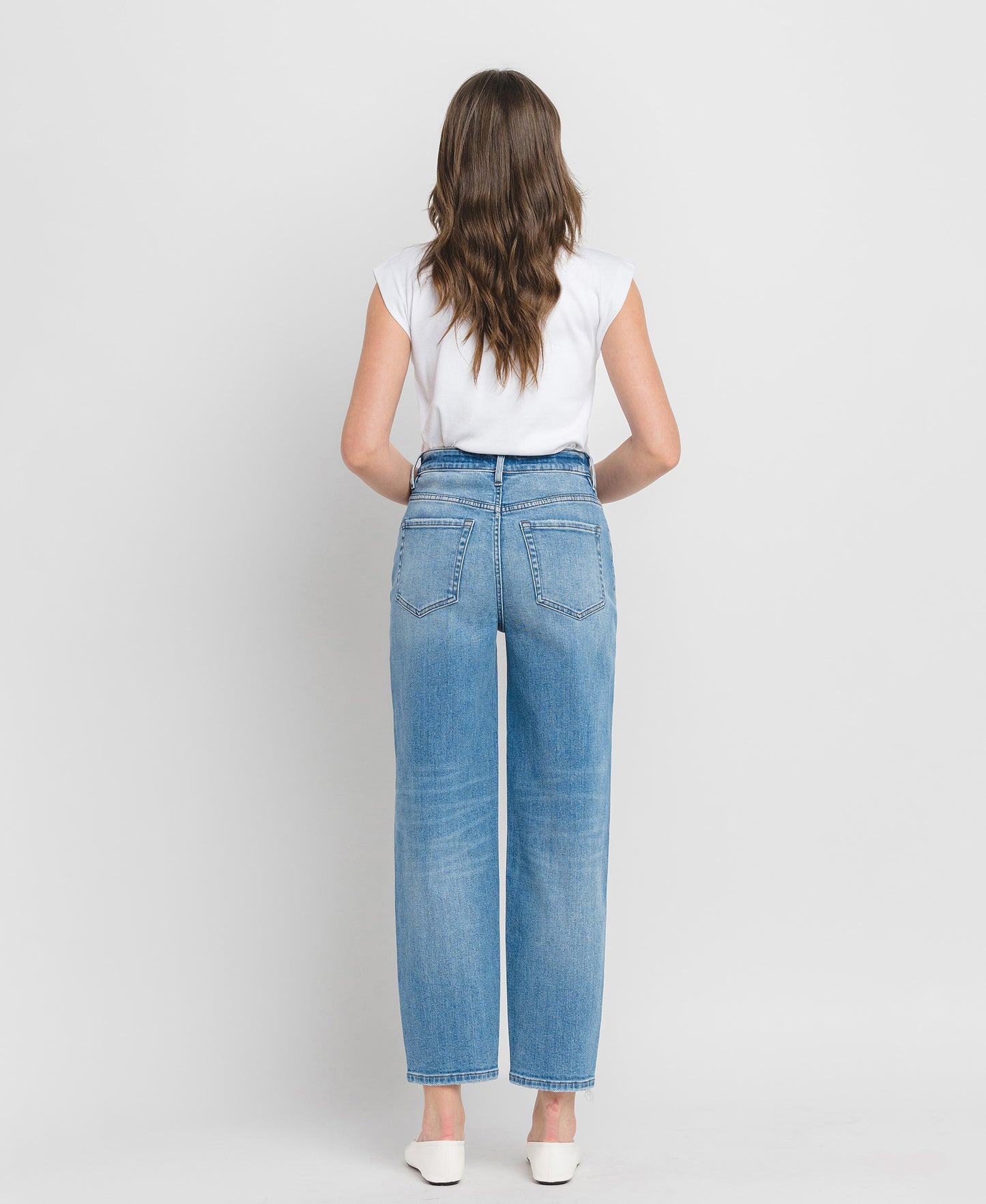 Back product images of Poise - Super High Rise Barrel Leg Jeans
