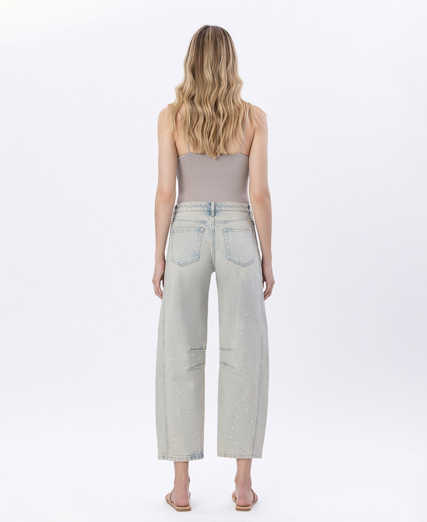 Back product images of Handier - High Rise Barrel Leg Jeans