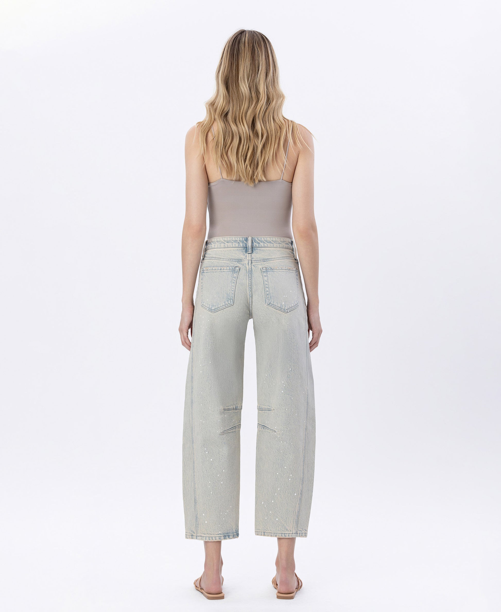 Back product images of Handier - High Rise Barrel Leg Jeans