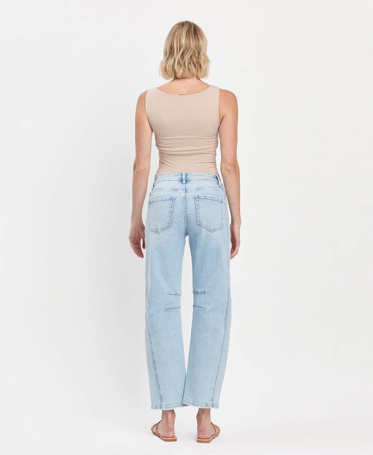 Back product images of Northern Lights - High Rise Barrel Leg Jeans
