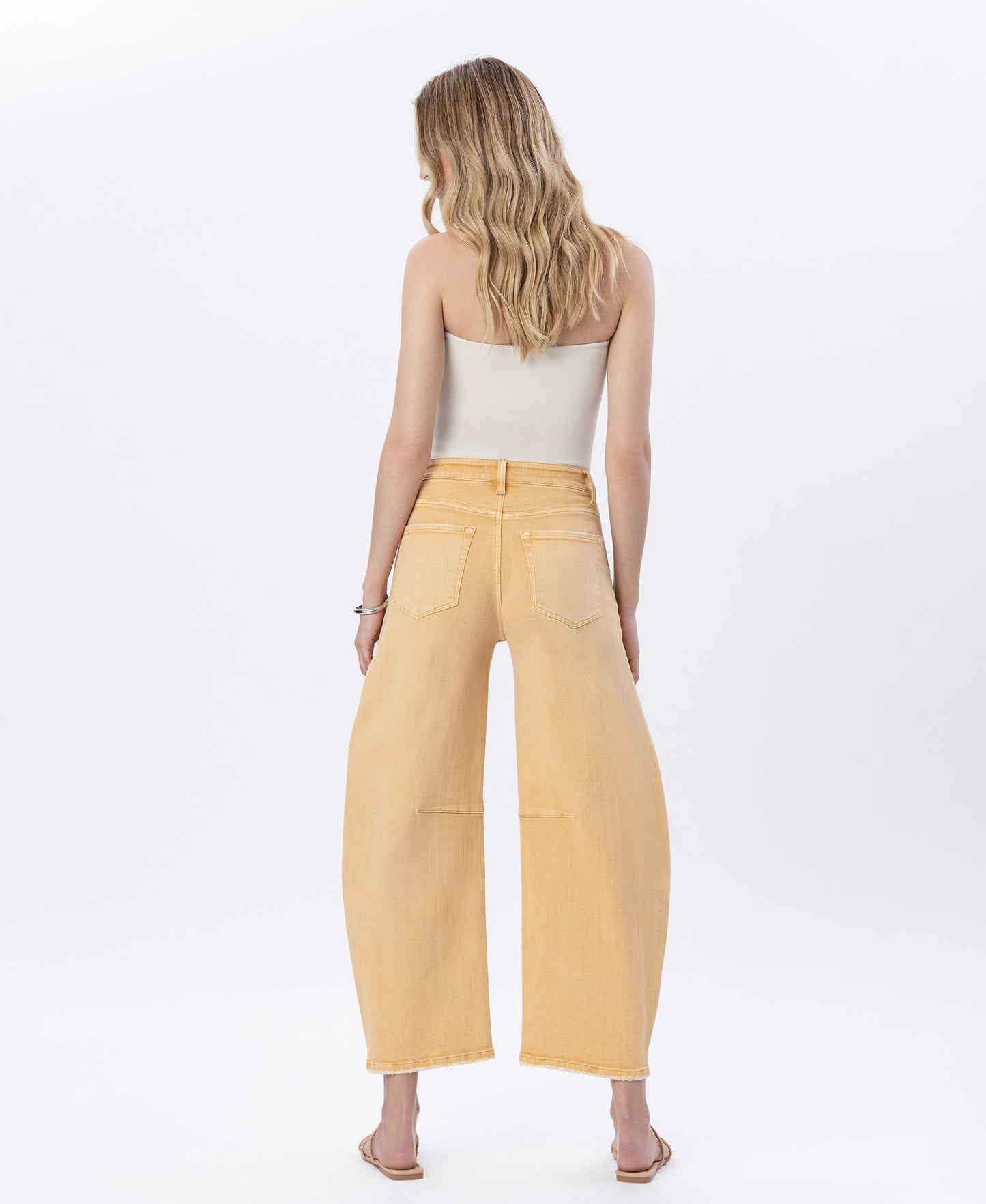 Back product images of Wheat - Super High Rise Horseshoe Jeans