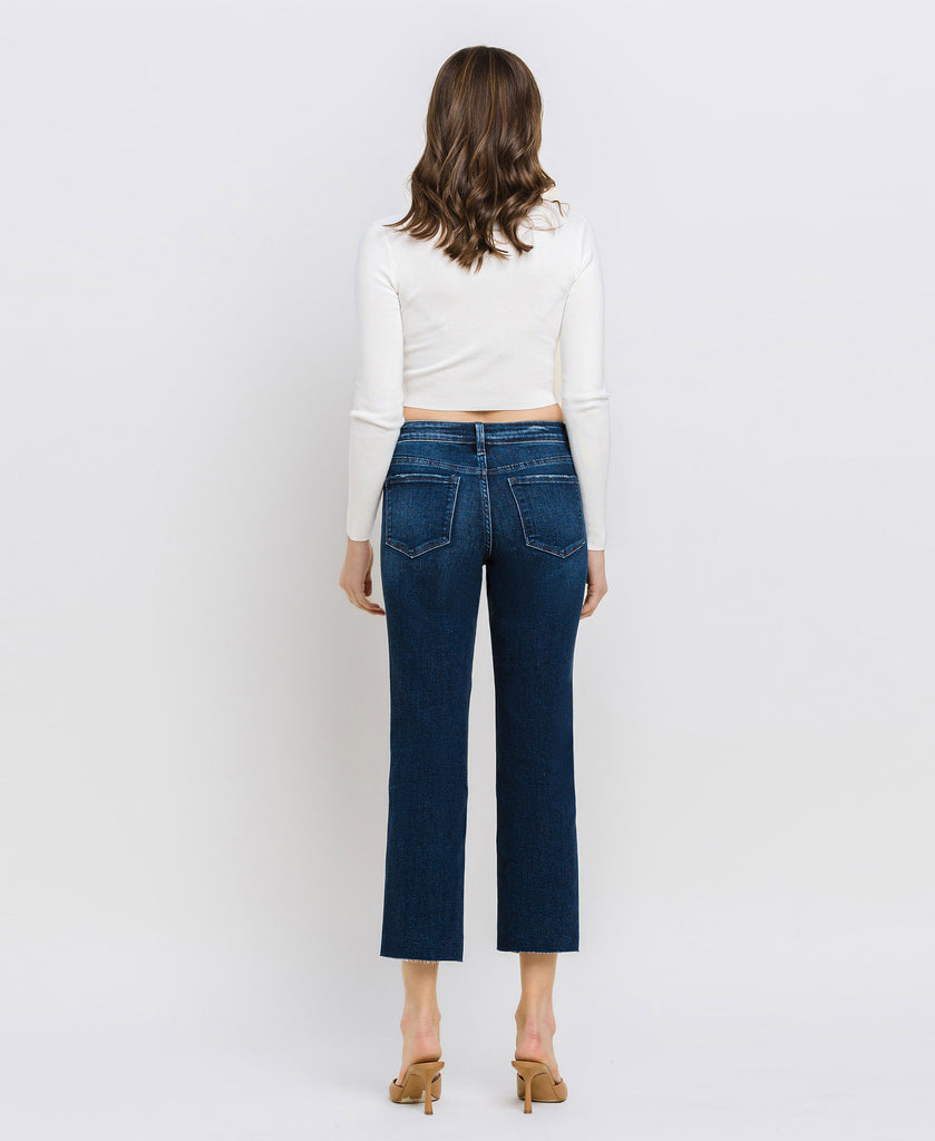 Back product images of Meticulously - Mid Rise Crop Straight Jeans