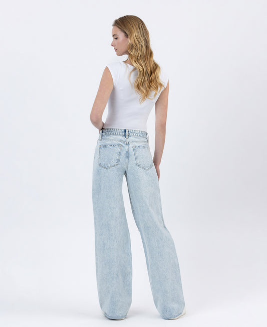 Back product images of Rejoicer - High Rise Distressed Long Baggy Wide Leg Jeans