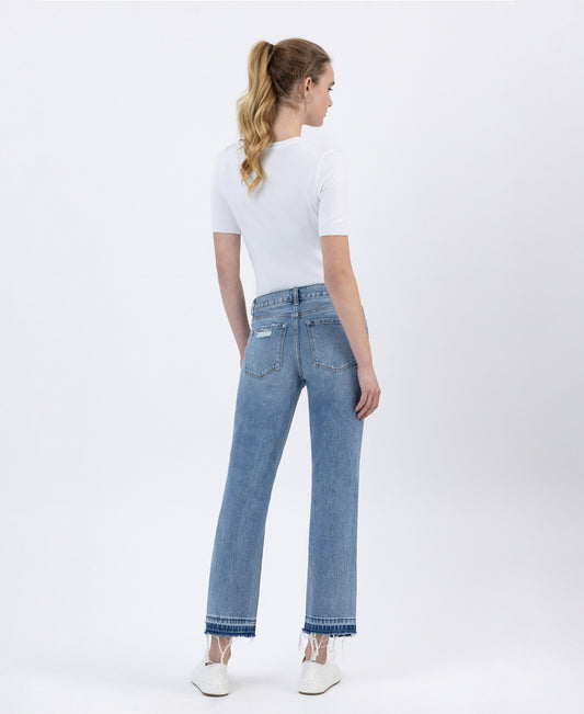 Back product images of Loveland - High Rise Released Hem Crop Straight Jeans