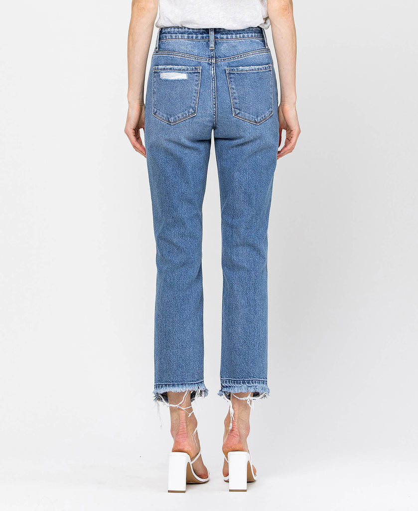 Back product images of Loveland - High Rise Released Hem Crop Straight Jeans
