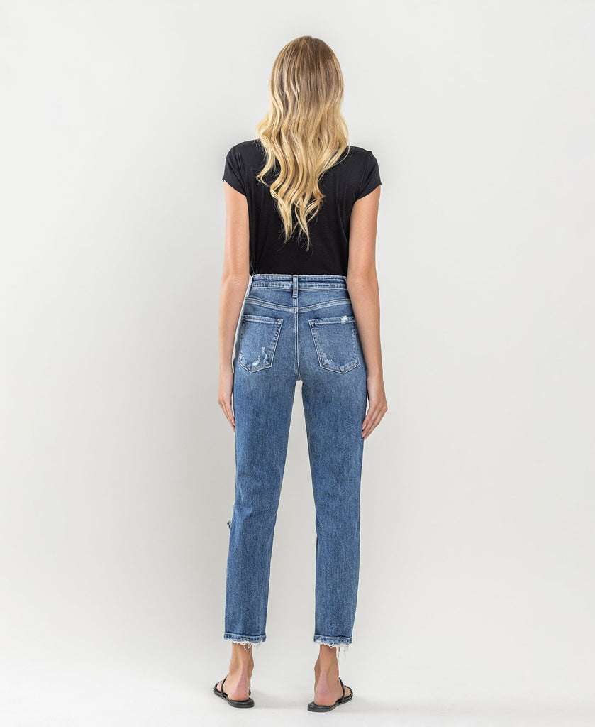 Back product images of Last Night - Distressed Stretch Mom/Boyfriend Jeans