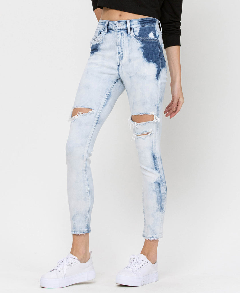 Left 45 degrees product image of Runner - High Rise Crop Skinny Jeans