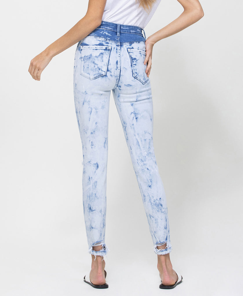Back product images of Kianna - Distressed High Rise Crop Skinny W Bleach Effect