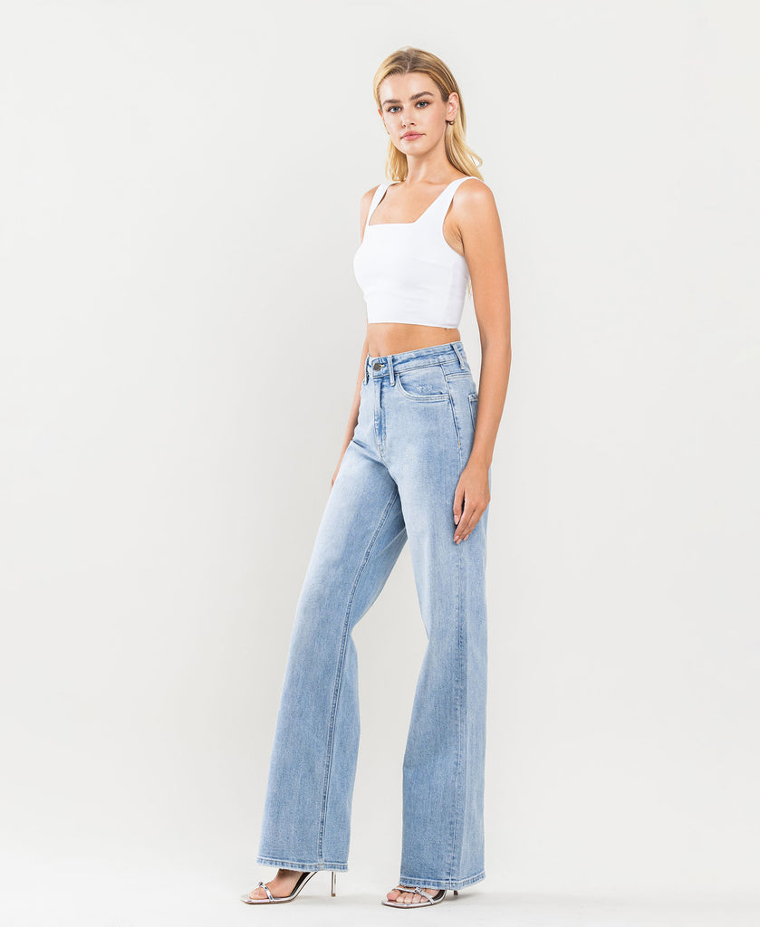 Left 45 degrees product image ofDreaming Hill - Super High Rise 90's Vintage Flare Jeans