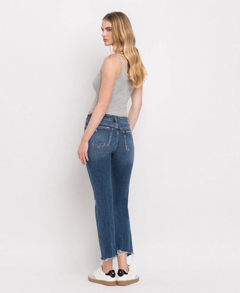 Back product images of New Frame - Mid Rise Crop Slim Straight Jeans