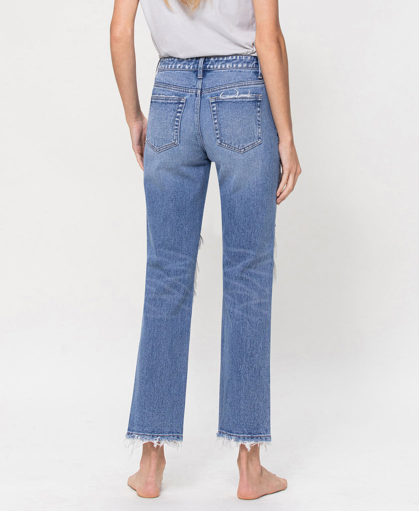 Back product images of Brighten - High Rise Crop Straight Jeans