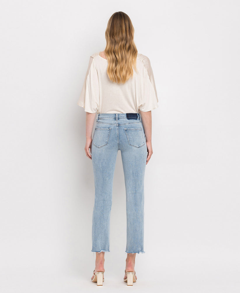 nealey high rise crop straight jeans | preferes