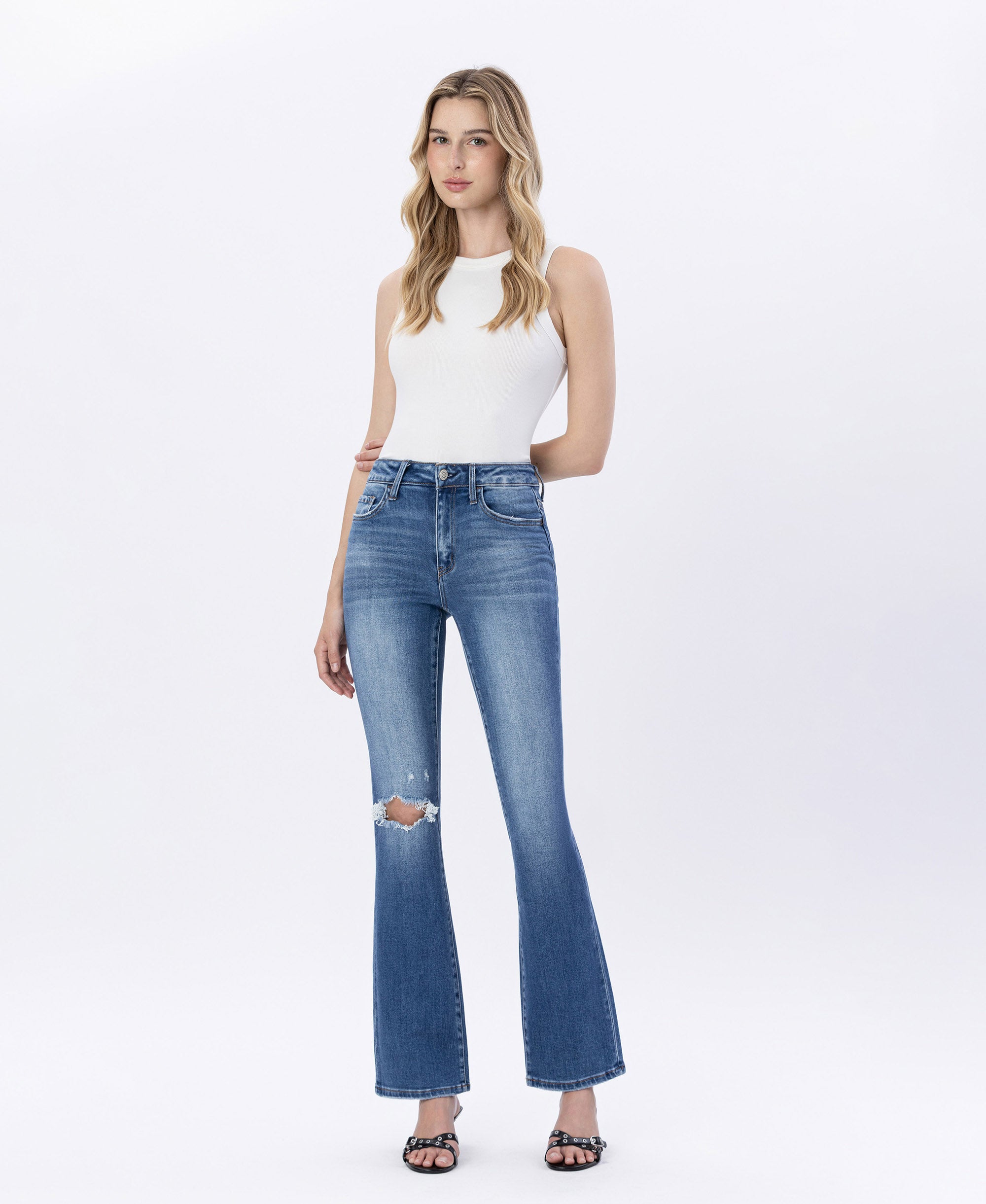 【U LAN】Eris Basic Bootcut Pants Ribbed Bootcut Pants | Pierre Cardin