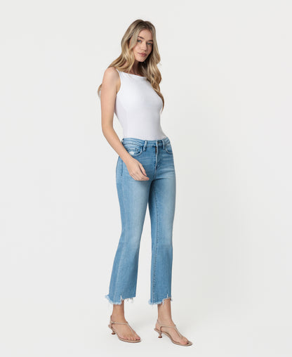 Right 45 degrees product image of Light Bright - High Rise Seamless Waistband Kick Flare Jeans