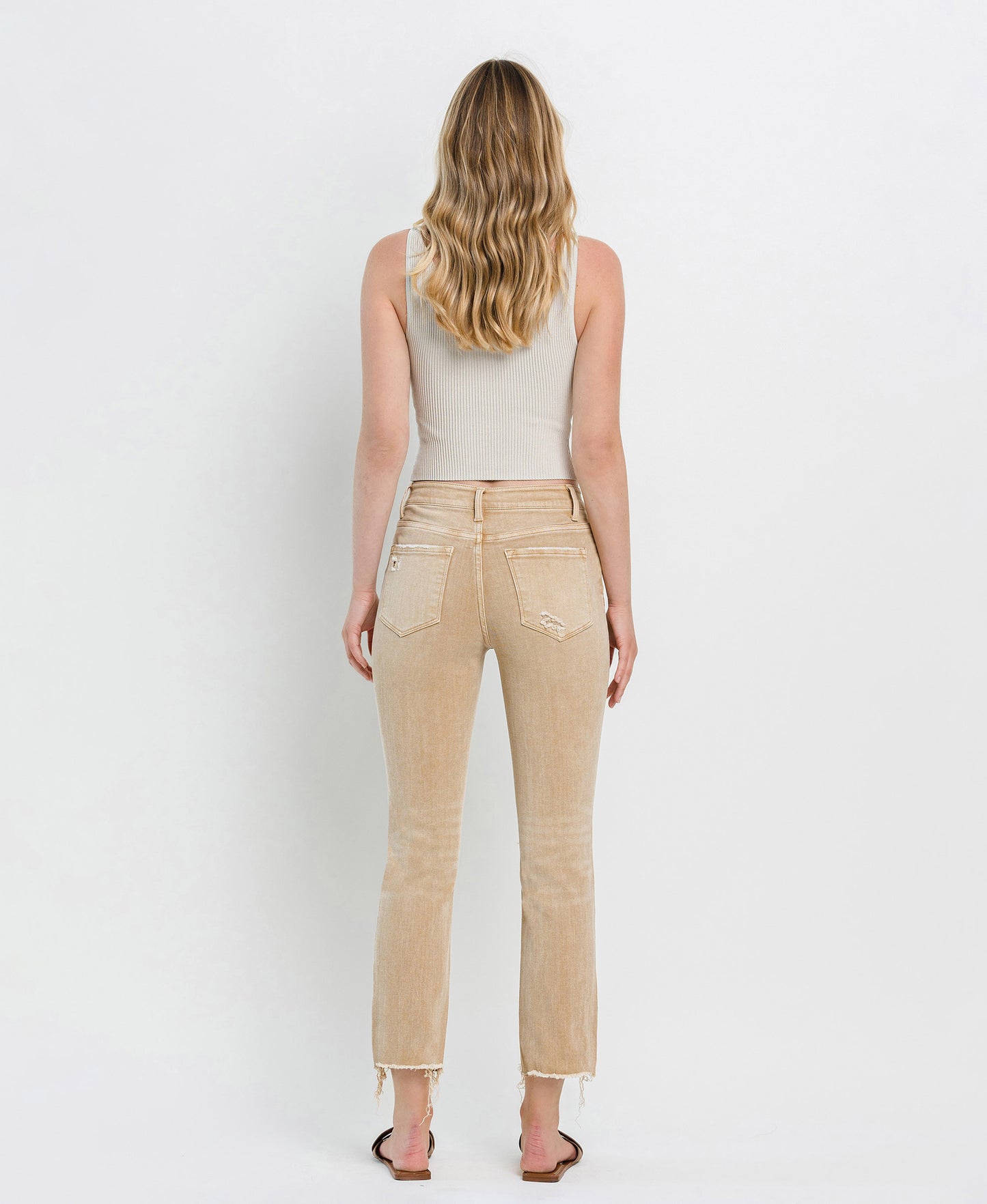 Back product images of Lark - High Rise Ankle Slim Straight Jeans