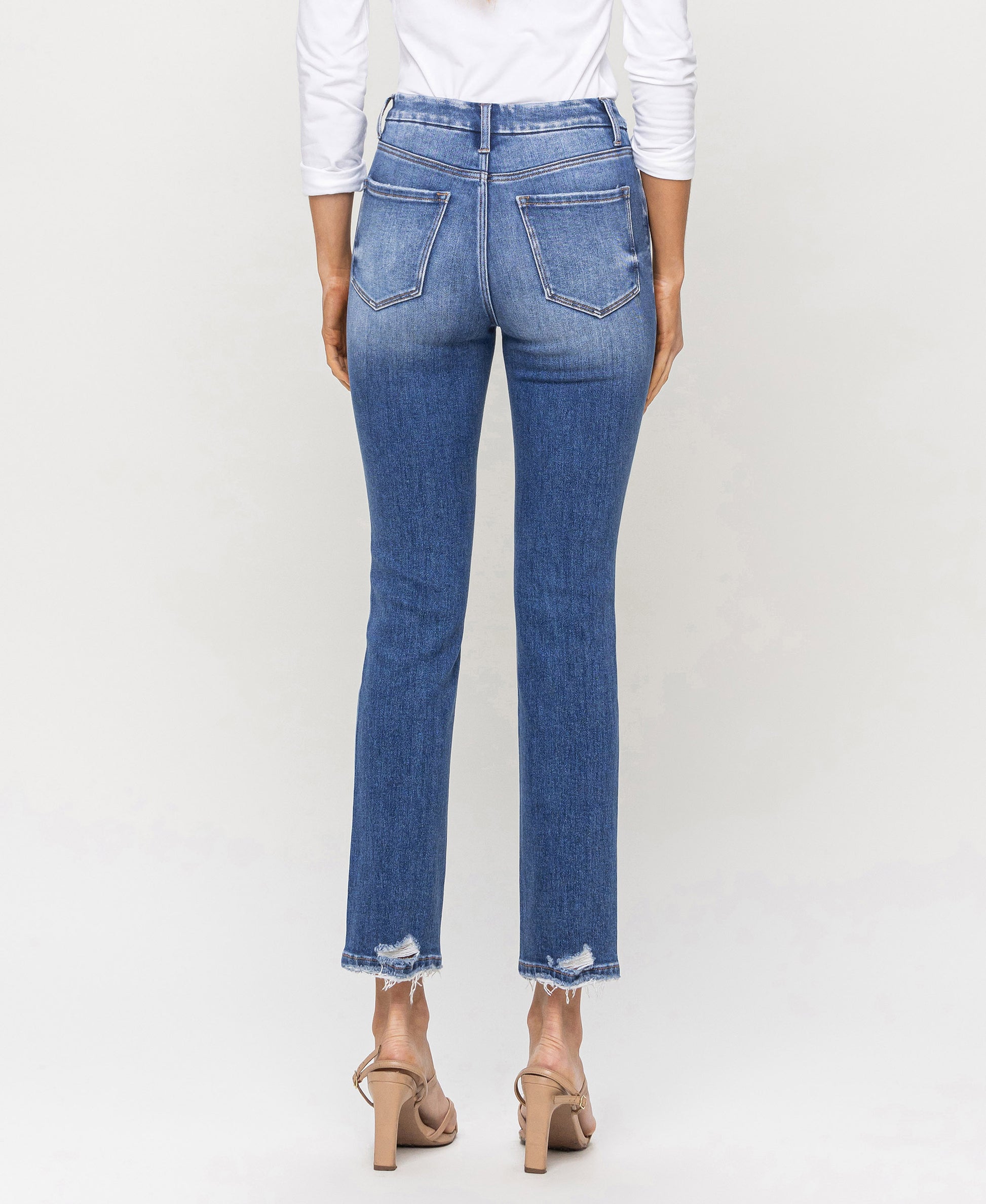 Back product images of Poised - High Rise Slim Straight Jeans