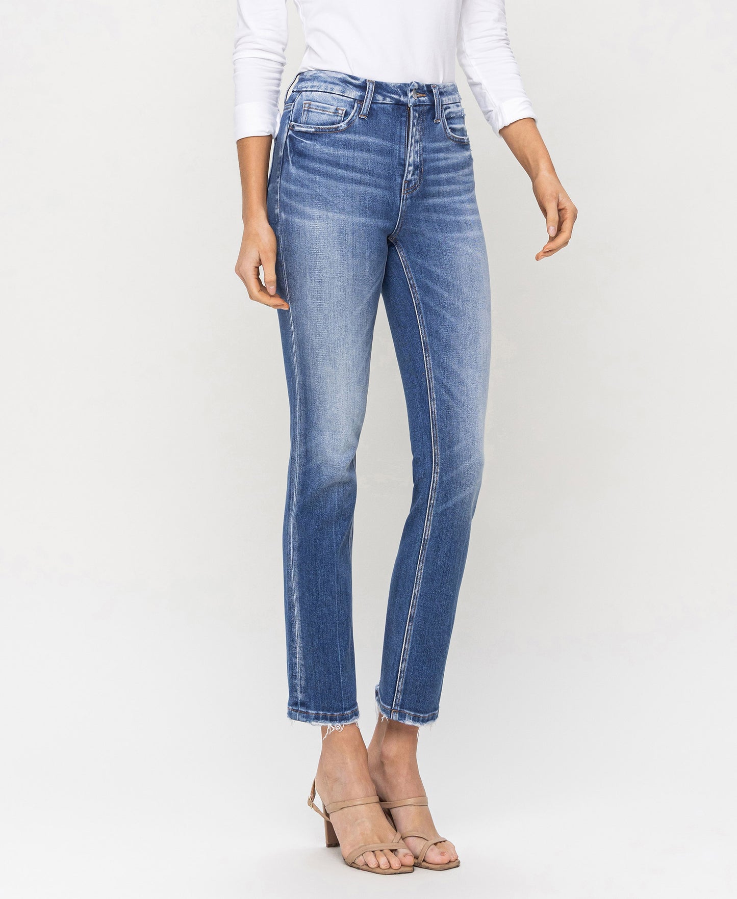 Right 45 degrees product image of Poised - High Rise Slim Straight Jeans