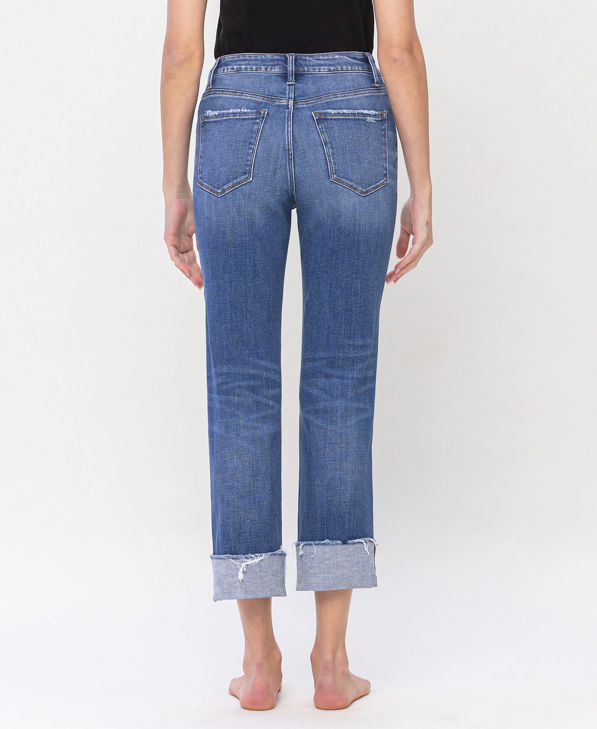 scout high rise cuffed straight jeans | infallible main image 1