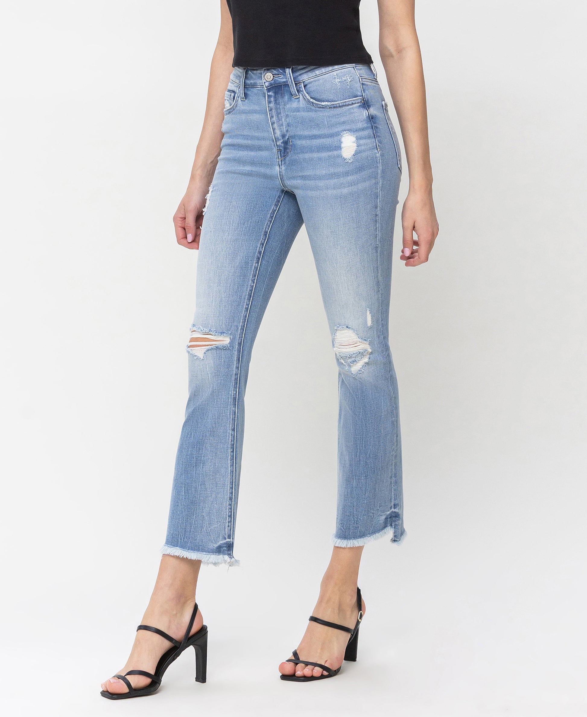 Left 45 degrees product image of Frolic - High Rise Kick Flare Jeans