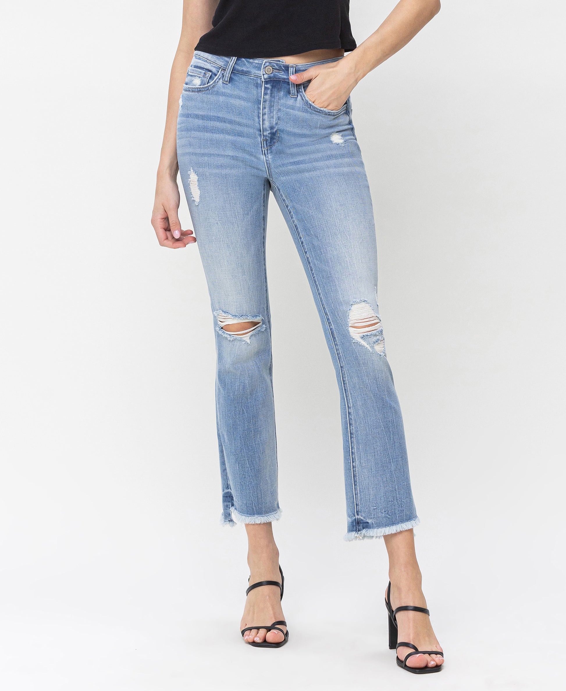 Front product images of Frolic - High Rise Kick Flare Jeans