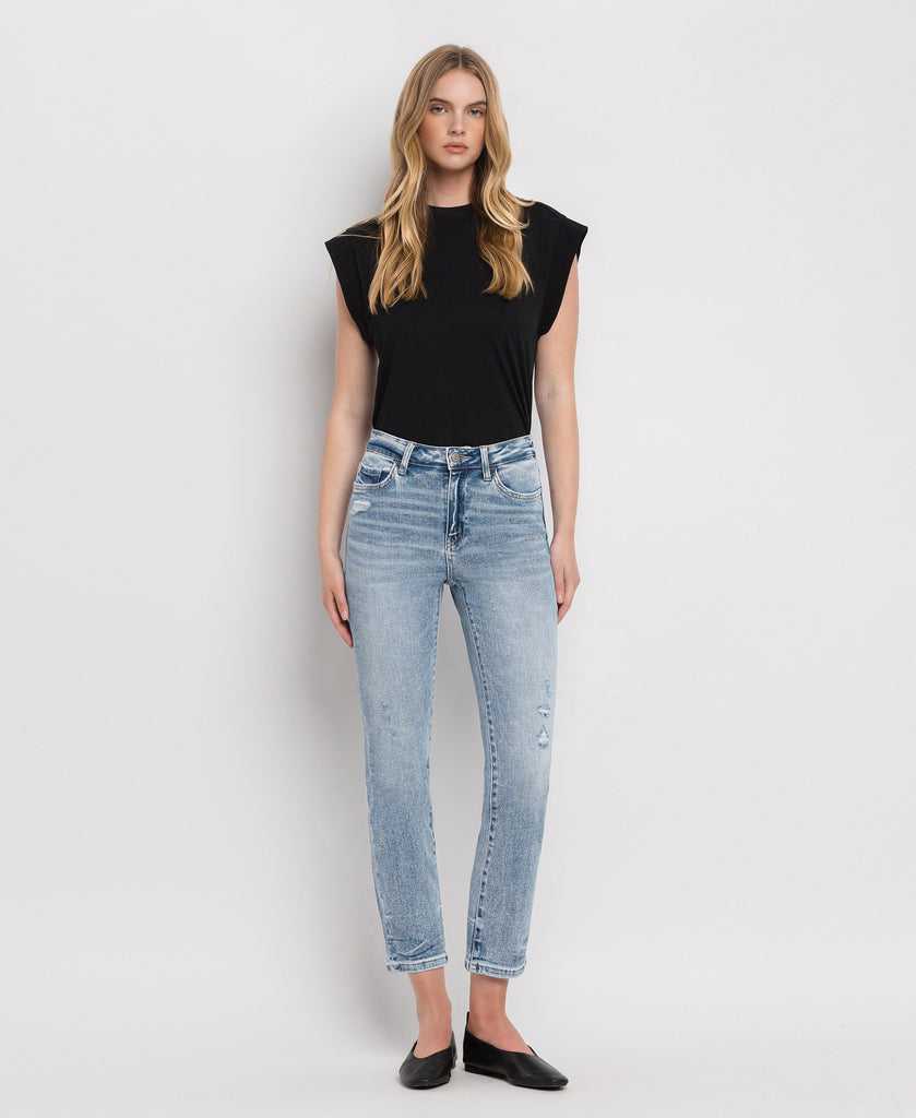 Front product images of Strikingly - High Rise Slim Straight Jeans