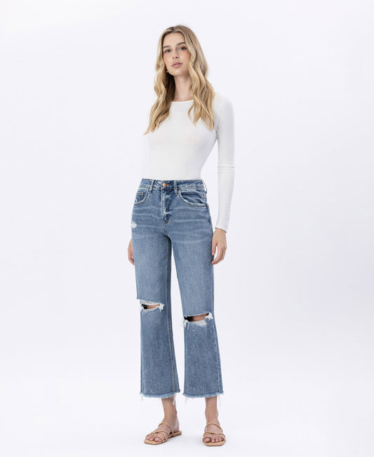 Front product images of Punctual - High Rise Stretch Dad Jeans