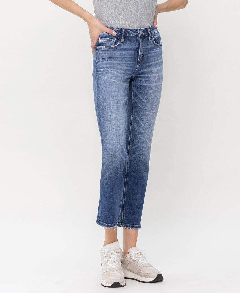 Right 45 degrees product image of Impartially - Mid Rise Straight Jeans