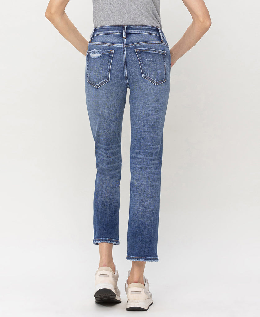 Back product images of Impartially - Mid Rise Straight Jeans