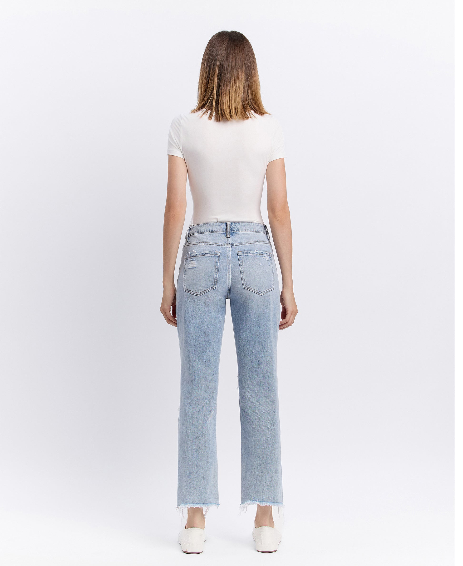 Back product images of Flexible - Super High Rise Relaxed Straight Jeans