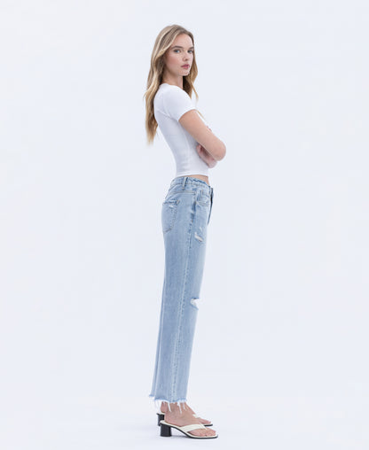 Right side product images of Flexible - Super High Rise Relaxed Straight Jeans