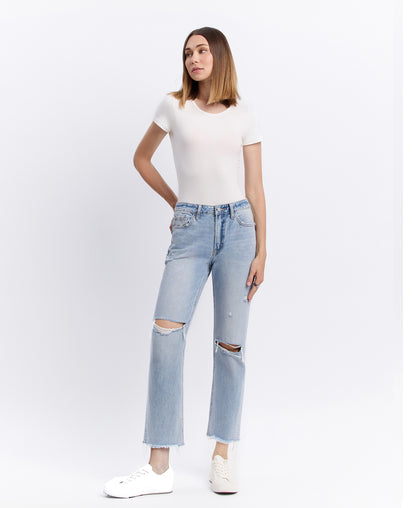 Front product images of Flexible - Super High Rise Relaxed Straight Jeans