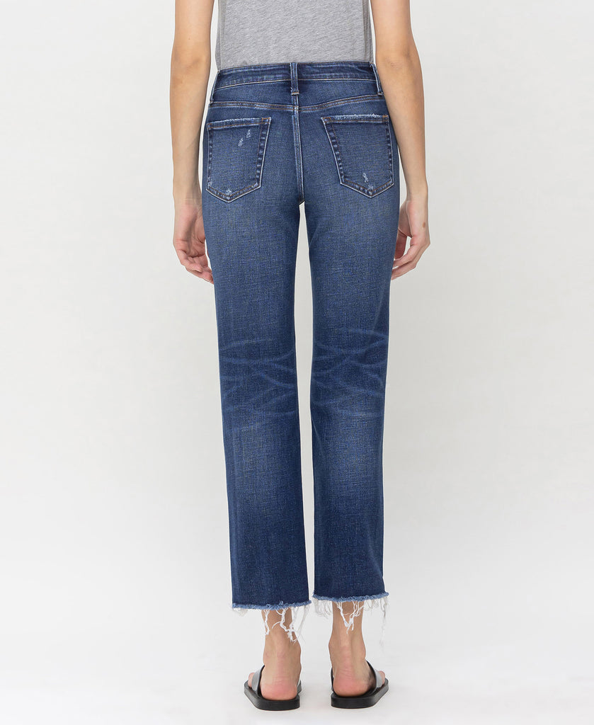 Back product images of Tranquility - Mid Rise Cropped Straight Jeans