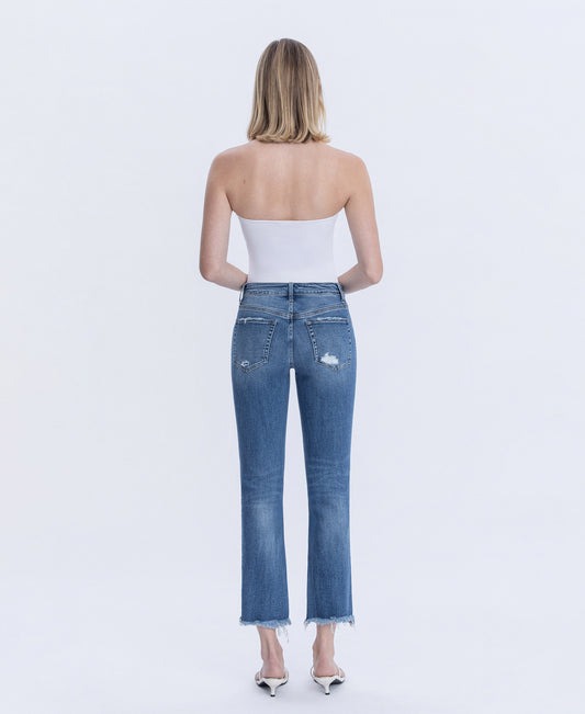 Back product images of Congenial - Mid Rise Crop Slim Straight Jeans