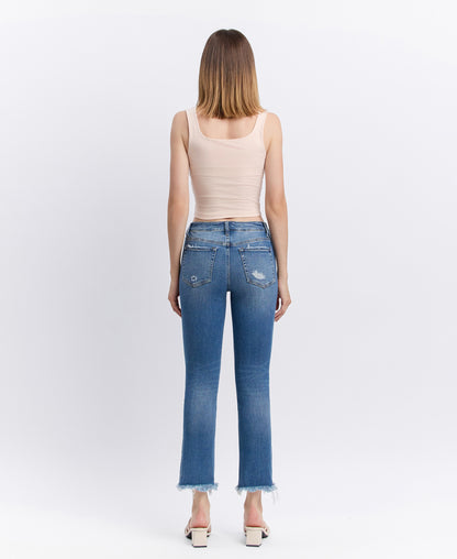 Back product images of Congenial - Mid Rise Crop Slim Straight Jeans