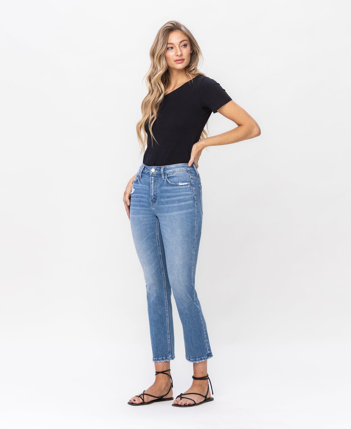 Left 45 degrees product image of Willing - High Rise Slim Straight Jeans