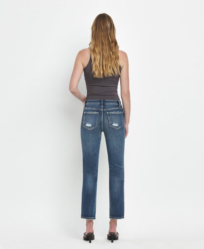 Back product images of Benefactor - High Rise Ankle Slim Straight Jeans
