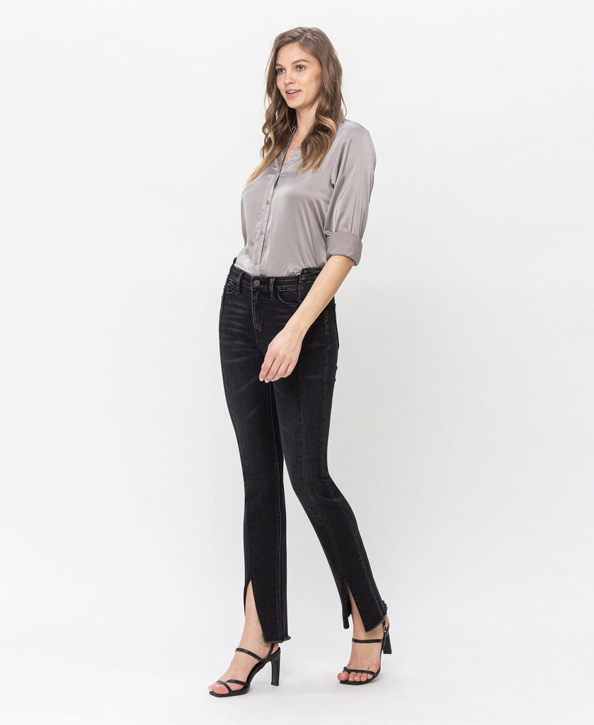 Left 45 degrees product image of Rectify - High Rise Slim Straight Jeans