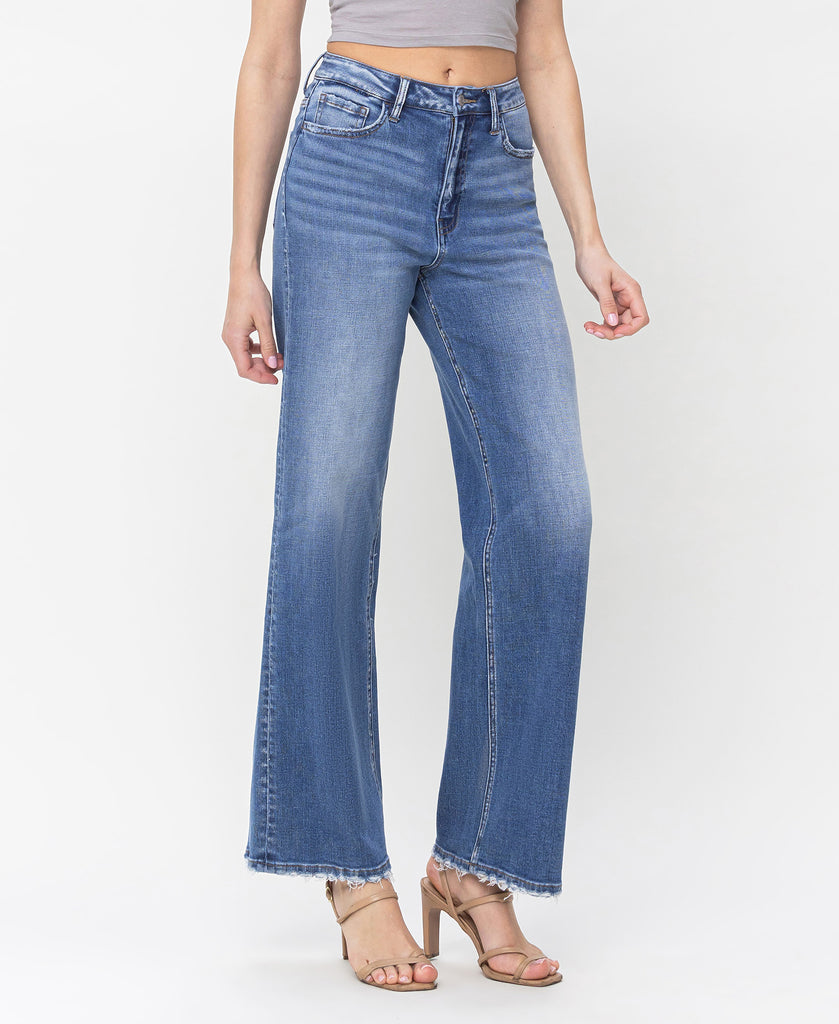 Right 45 degrees product image of Regard - Super High Rise 90's Vintage Loose Wide Jeans