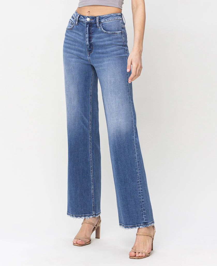 Left 45 degrees product image of Regard - Super High Rise 90's Vintage Loose Wide Jeans