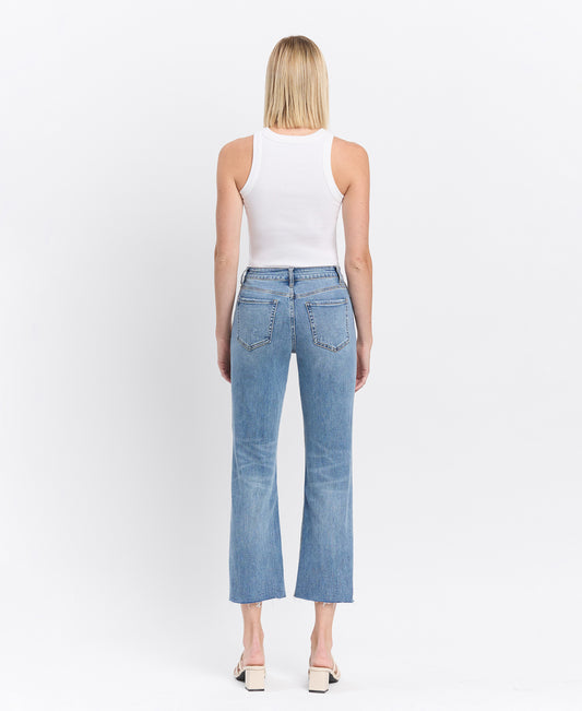 Back product images of Worked - High Rise Cropped Straight Jeans