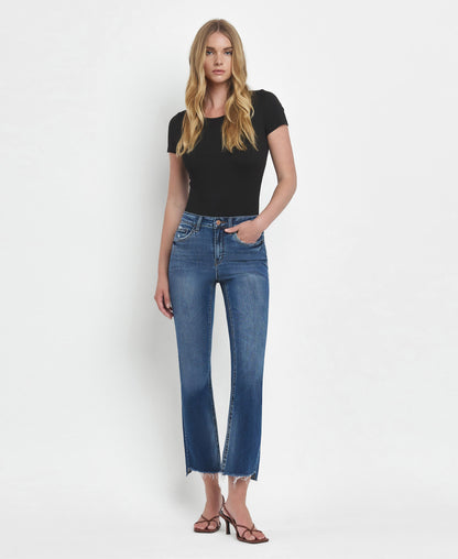 Front product images of Ingenuity - High Rise Step Hem Cropped Flare Jeans